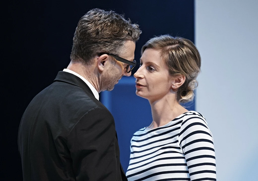 Grzegorz Damięcki i Magdalena Schejbal w spektaklu "Gra w życie"