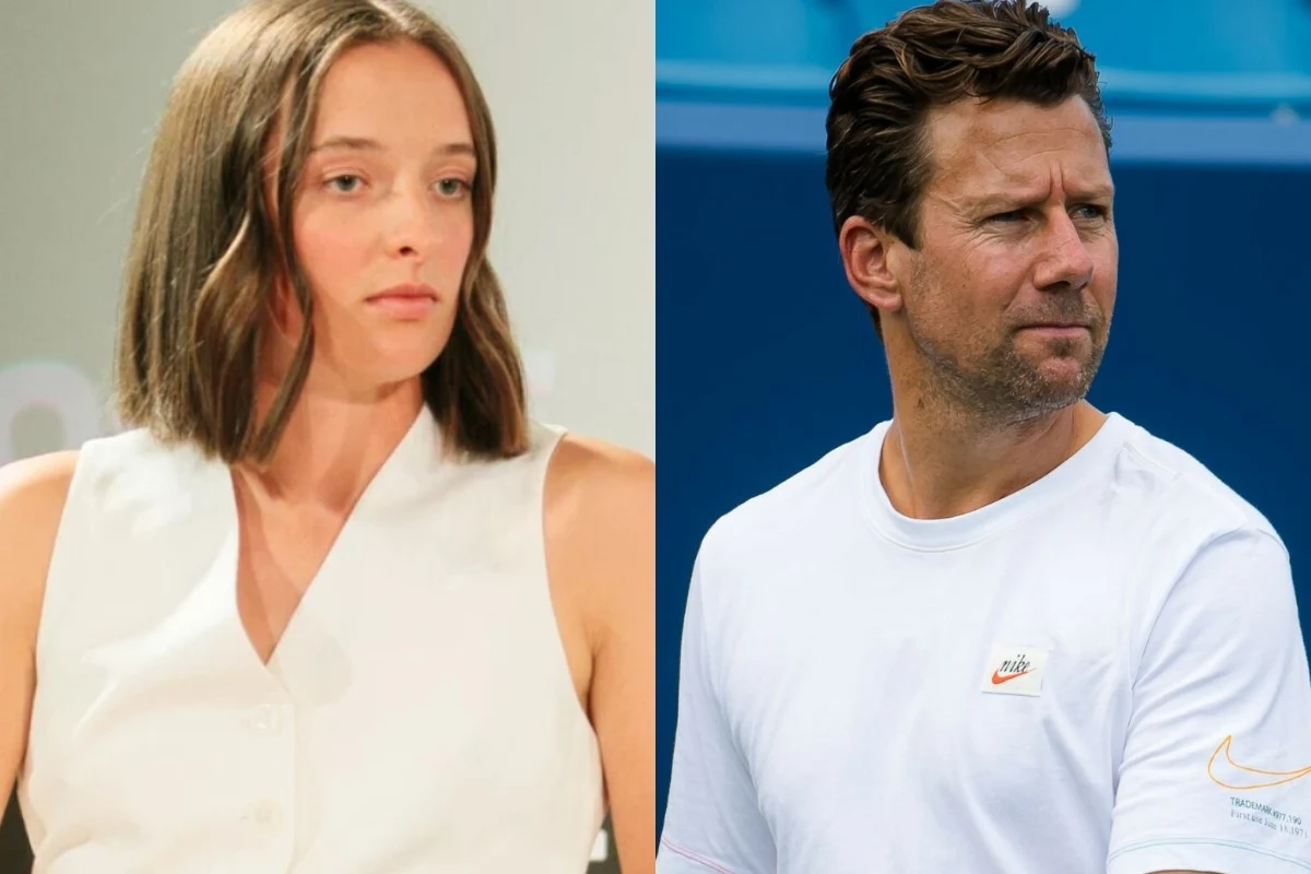 Iga Świątek i Wim Fissette Iga Świątek i Wim Fissette