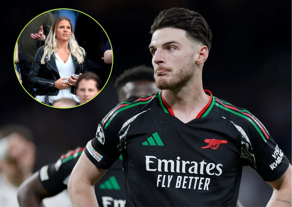 Declan Rice i Lauren Fryer (w okienku)/ Mike Egerton/PA Images via Getty Images Declan Rice i Lauren Fryer (w okienku)/ Mike Egerton/PA Images via Getty Images