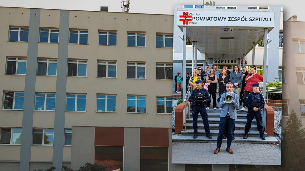 W środę przed szpitalem w Oleśnicy doszło do protestu (fot. Krzysztof Zatycki/Forum; Agencja Wyborcza) W środę przed szpitalem w Oleśnicy doszło do protestu (fot. Krzysztof Zatycki/Forum; Agencja Wyborcza)