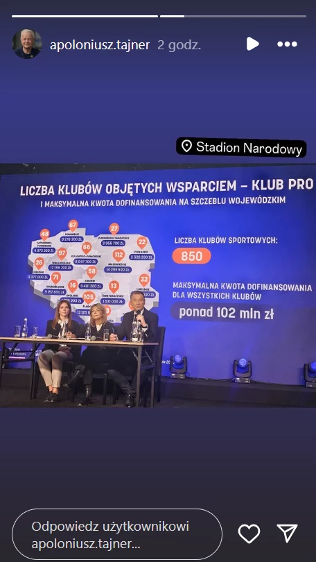 Apoloniusz Tajner opublikował zdjęcie ze spotkania na Stadionie Narodowym Apoloniusz Tajner opublikował zdjęcie ze spotkania na Stadionie Narodowym