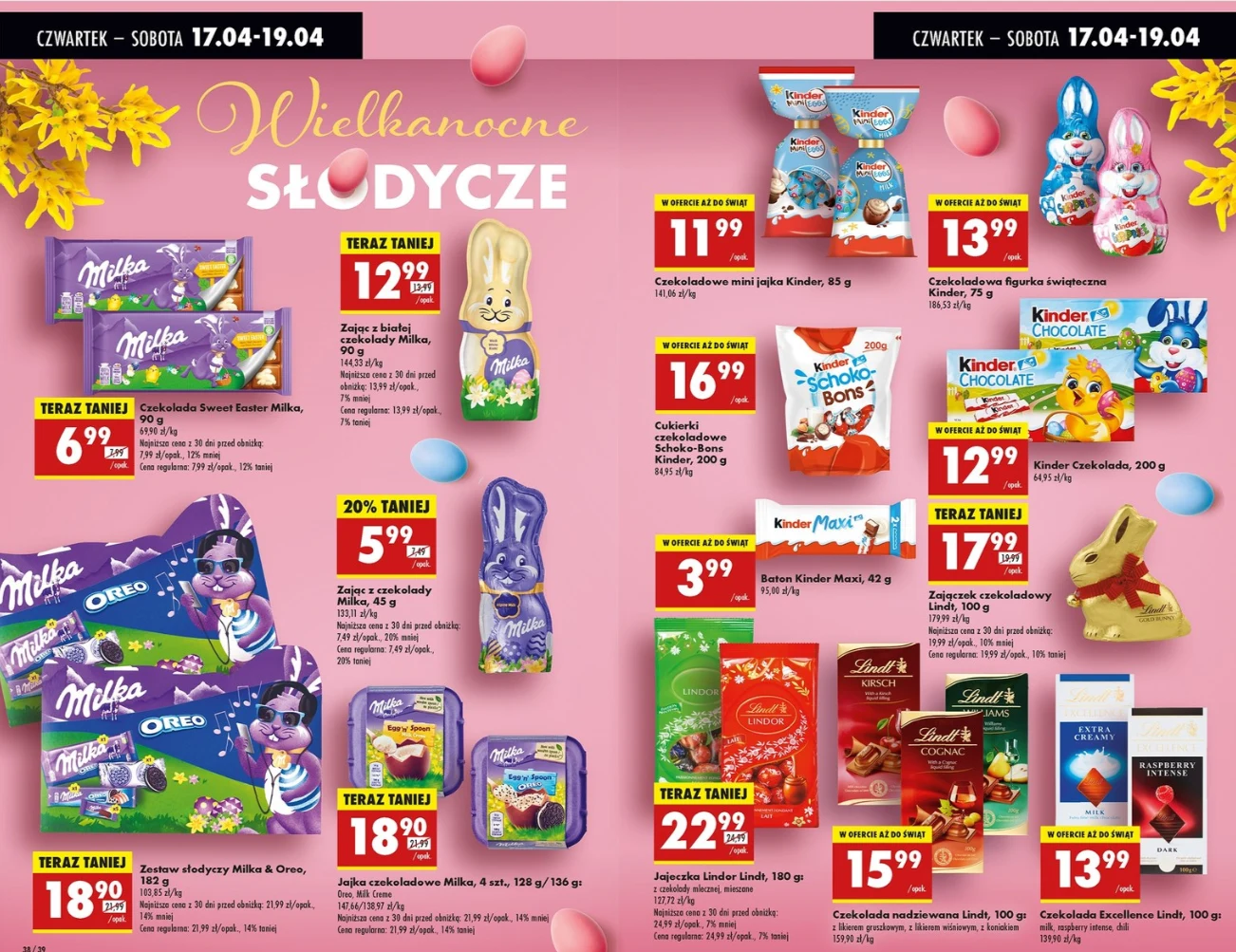 Milka, Kinder i Lindt też w promocji. Czekoladowe klasyki do świątecznego koszyczka