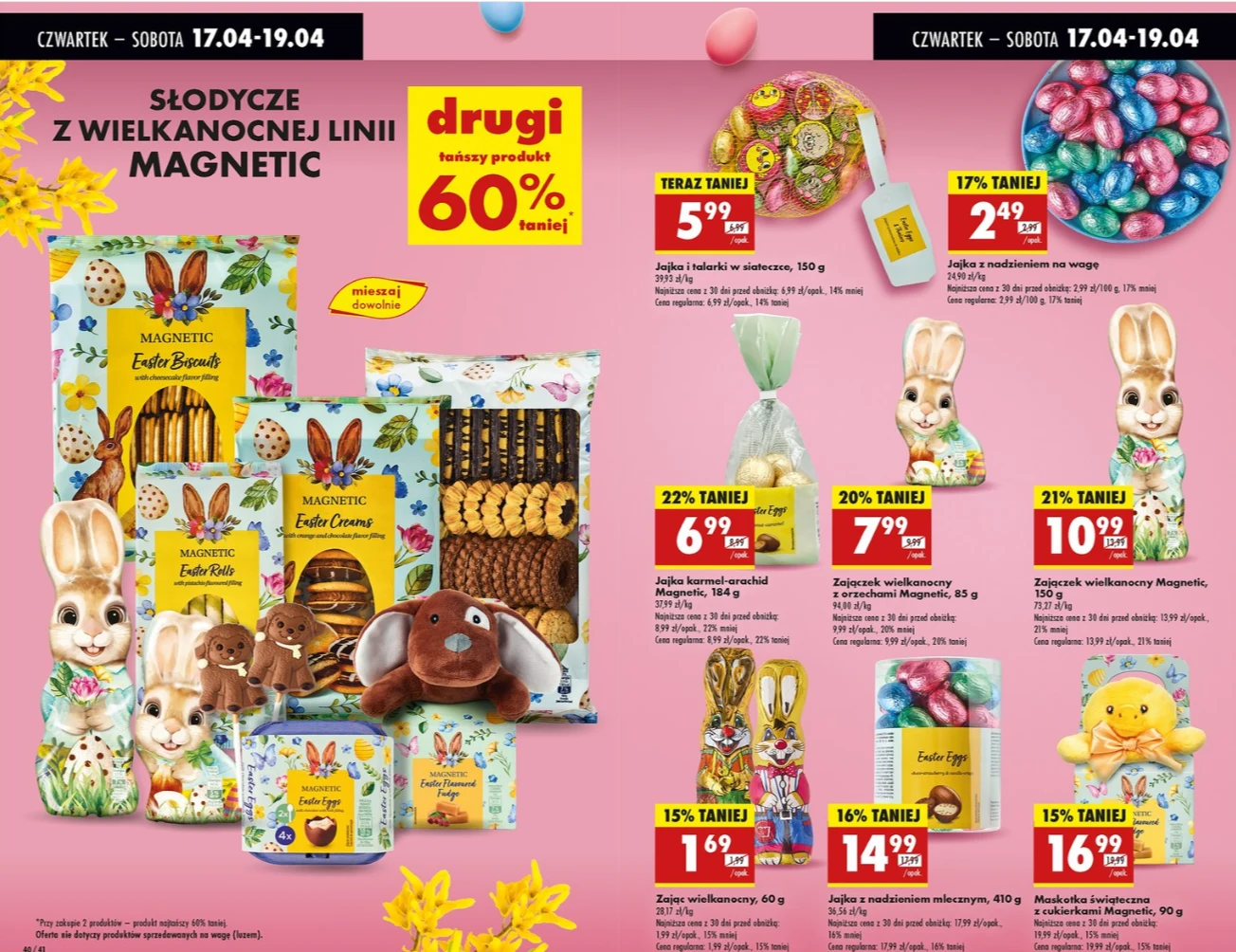 Marka Magnetic – drugi produkt 60% taniej. Ciastka, czekoladki i zajączki...