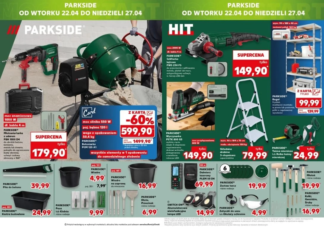 Kaufland oferuje promocje na narzędzia Parkside! Kaufland oferuje promocje na narzędzia Parkside!