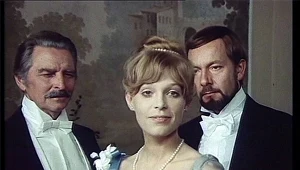 Małgorzata Braunek, Igor Śmiałowski i Jerzy Kamas w serialu "Lalka" (1977)