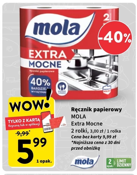 Mola Extra Mocne Ręczniki papierowe 2 rolki