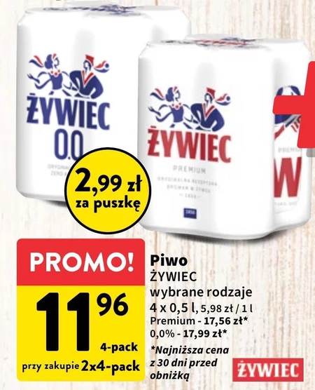 Żywiec Piwo bezalkoholowe 4 x 500 ml