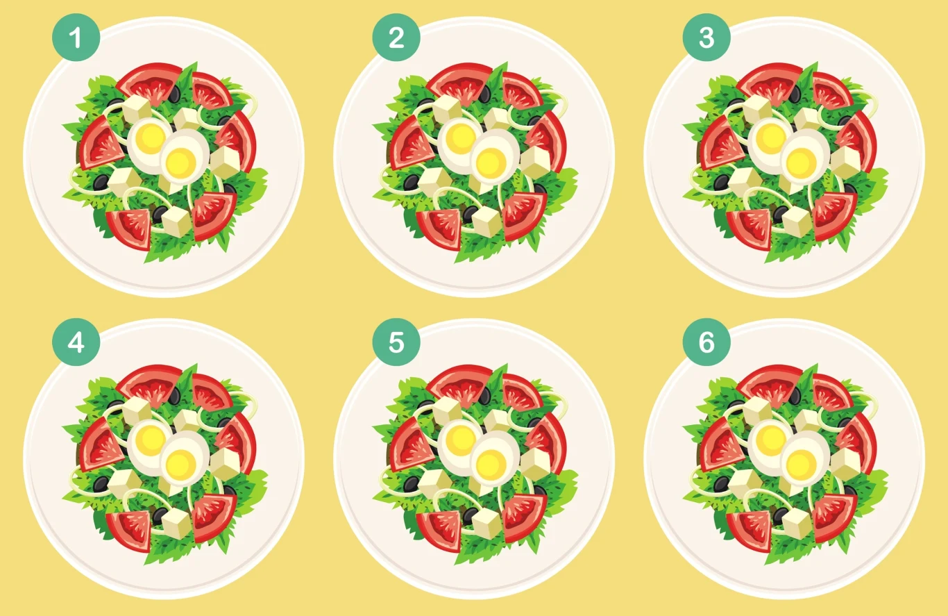 Który obrazek sałatki zawiera różnicę?