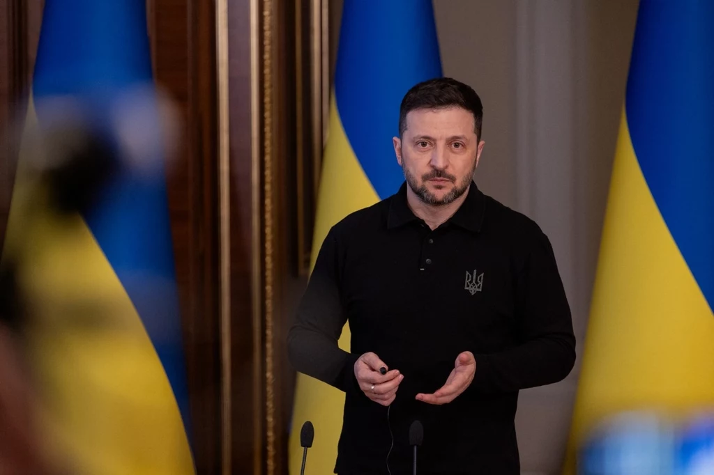 Prezydent Wołodymyr Zełenski. Ukraińcy w 90 proc. akceptują amerykański plan zawieszenia broni