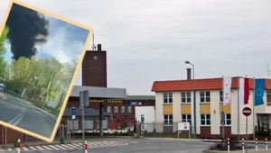 Kłęby czarnego dymu nad miastem. Pożar w zakładach chemicznych