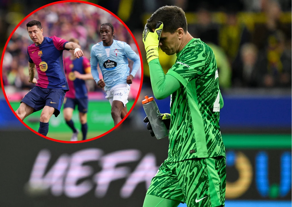 Wojciech Szczęsny, Robert Lewandowski i Ilaix Moriba Wojciech Szczęsny, Robert Lewandowski i Ilaix Moriba