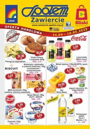 Gazetka promocyjna PSS Społem Zawiercie, ważna od 24.04.2025 do 10.05.2025.