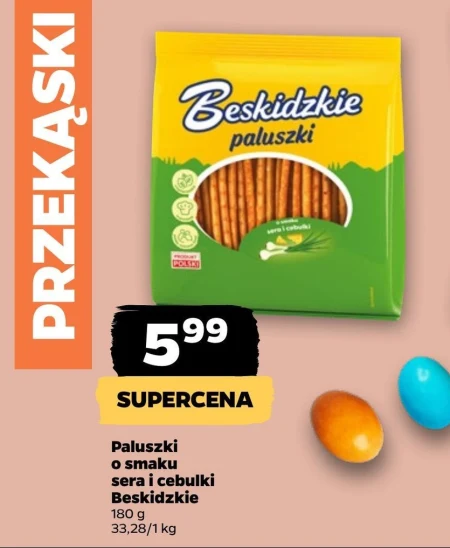 Beskidzkie Paluszki o smaku sera i cebulki 180 g