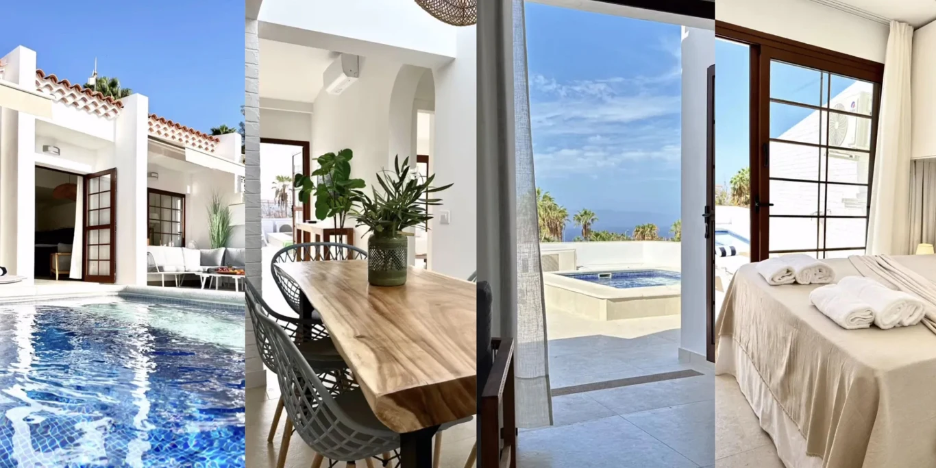 Apartament Tomasza Szczepanika (Pectus) i jego żony na Teneryfie Luksusowa willa z basenem, przestronnym salonem, widokiem na morze oraz komfortową sypialnią z dużymi oknami. Jasne wnętrza i nowoczesne wykończenie podkreślają elegancję oraz komfort oferowanego miejsca.