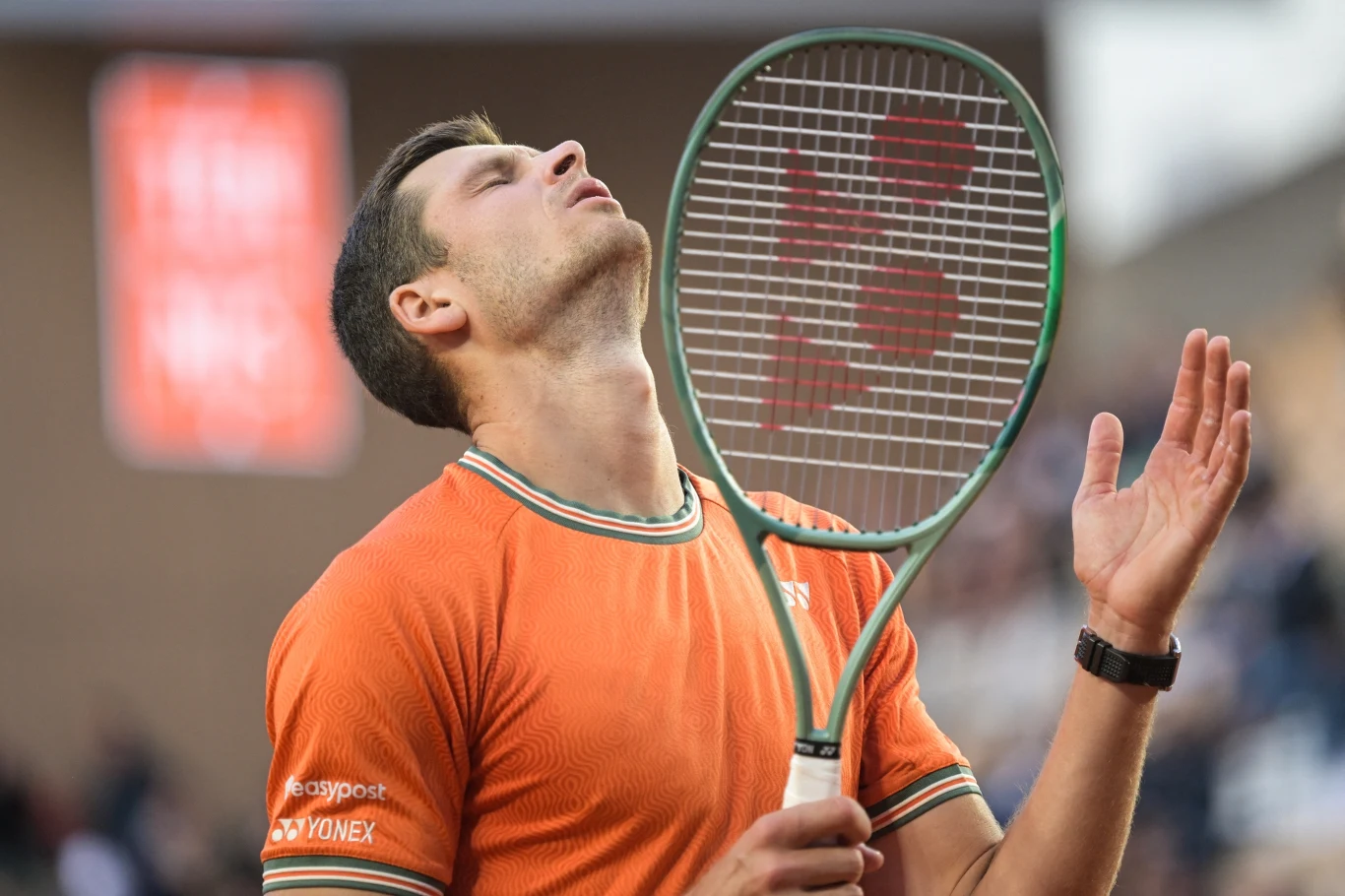 Hubert Hurkacz w meczu z Grigorem Dimitriowem, French Open 2024 Hubert Hurkacz w meczu z Grigorem Dimitriowem, French Open 2024