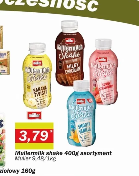 Müller Müllermilch Shake Napój mleczny o smaku waniliowym 400 g