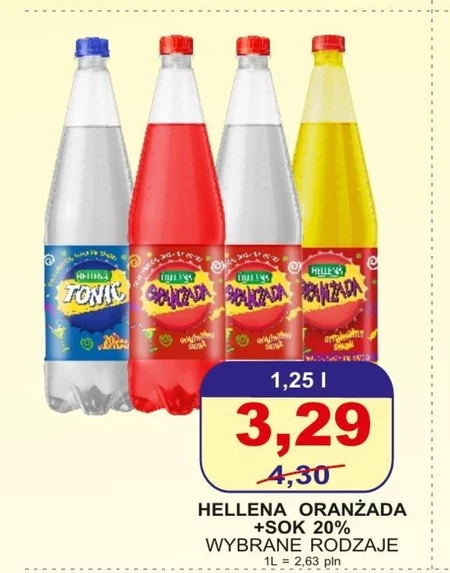 Oranżada Hellena Oranżada Czerwona 1,25 l