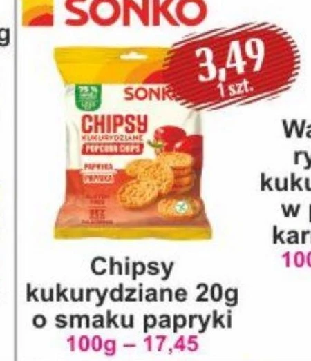 Sonko Chipsy kukurydziane papryka 60 g
