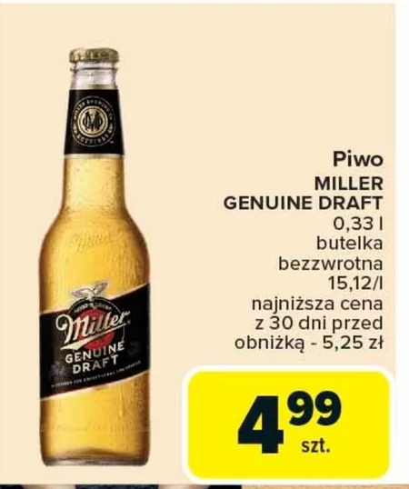 Miller Genuine Draft Piwo 330 ml