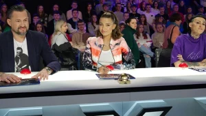 Marcin Prokop, Julia Wieniawa i Agnieszka Chylińska w programie "Mam Talent!"