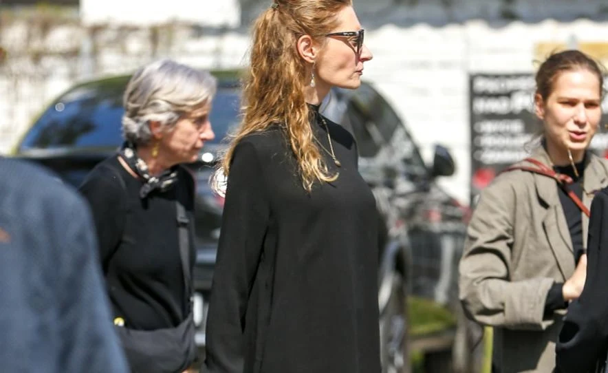 Agata Buzek na pogrzebie Jadwigi Jankowskiej-Cieślak.