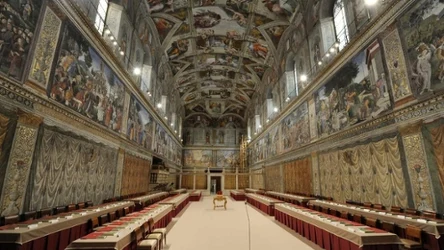 Kaplica Sykstyńska w Watykanie przed konklawe