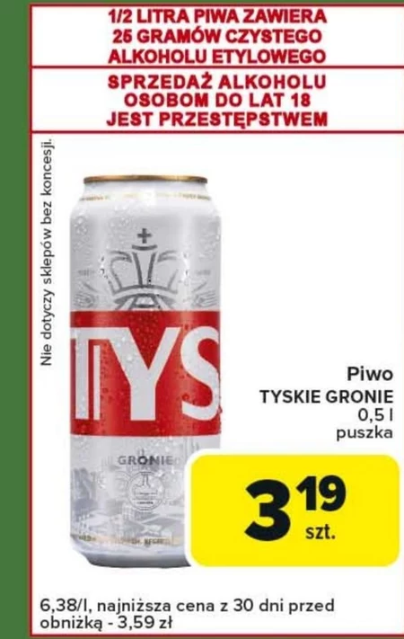 Tyskie Piwo jasne 500 ml
