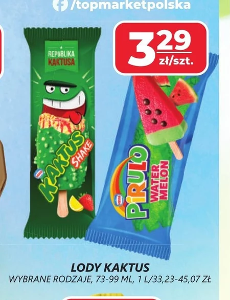 Kaktus Shake Lody cytrynowe zakręcone z sorbetem truskawkowym 90 ml