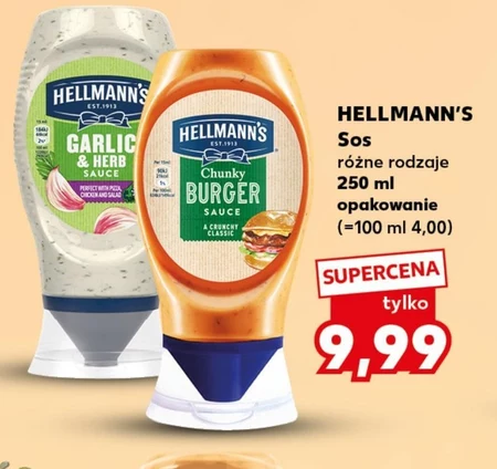 Hellmann's Sos z czosnkiem i natką pietruszki 250 ml