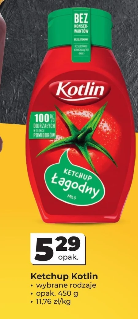 Kotlin Ketchup łagodny 450 g