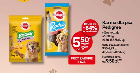 Pedigree Rodeo Karma uzupełniająca dla psów z wołowiną 70 g (4 sztuki)