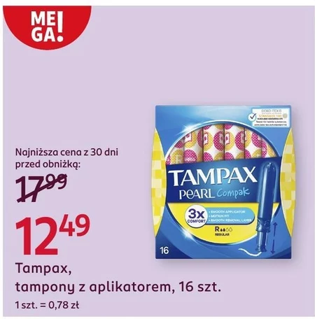 Tampax Pearl Compak Regular Tampony z aplikatorem x 16