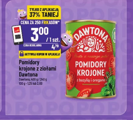 Dawtona Pomidory krojone z bazylią i oregano 400 g