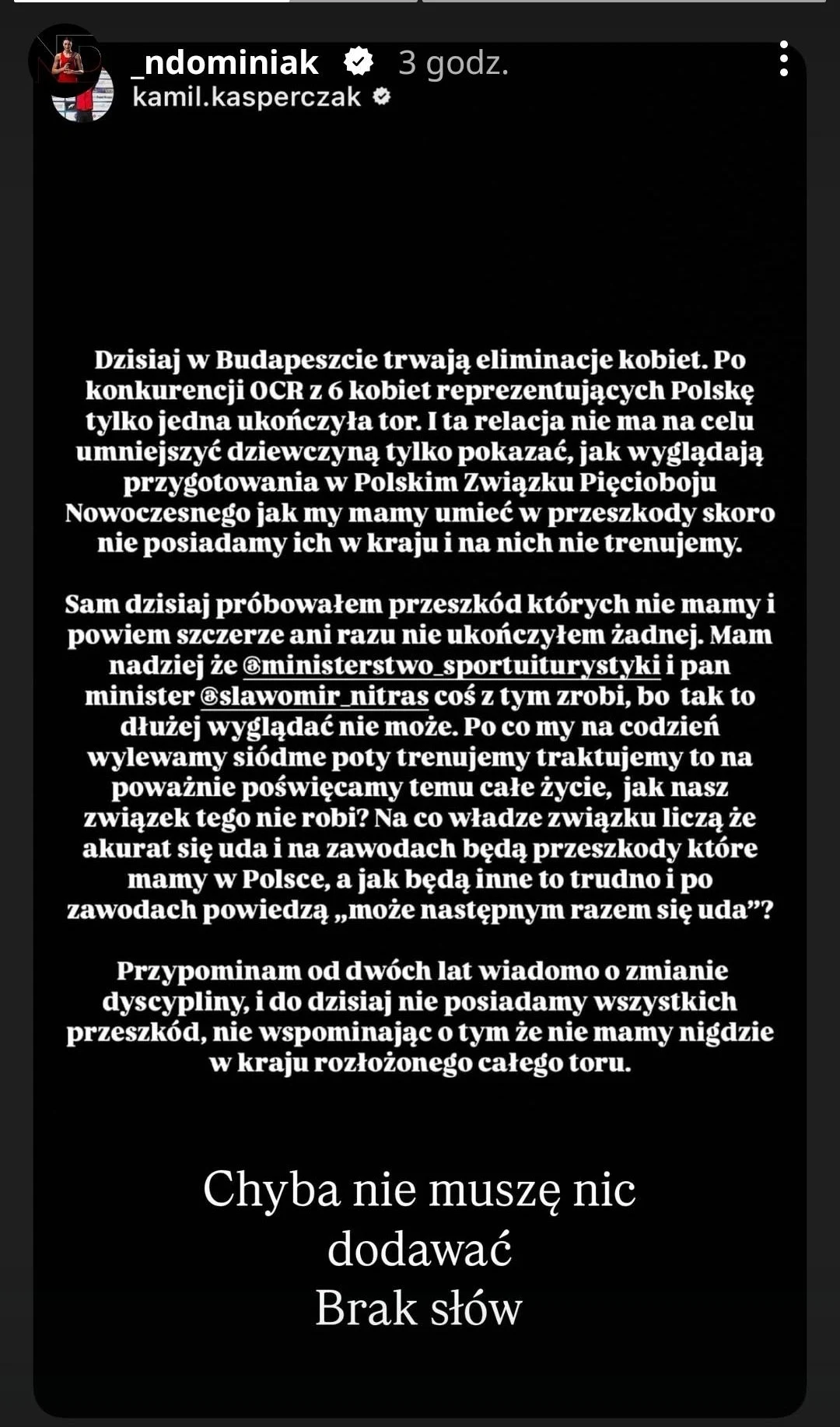 Wpis Kamila Kasperczaka