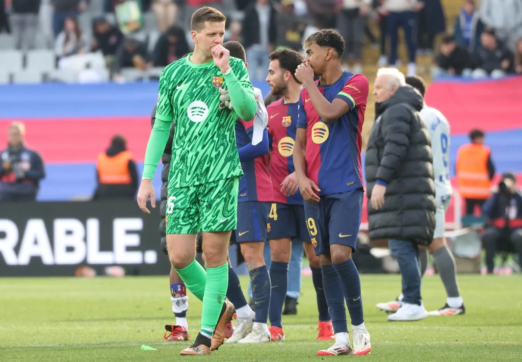 Wojciech Szczęsny i Lamine Yamal Wojciech Szczęsny i Lamine Yamal