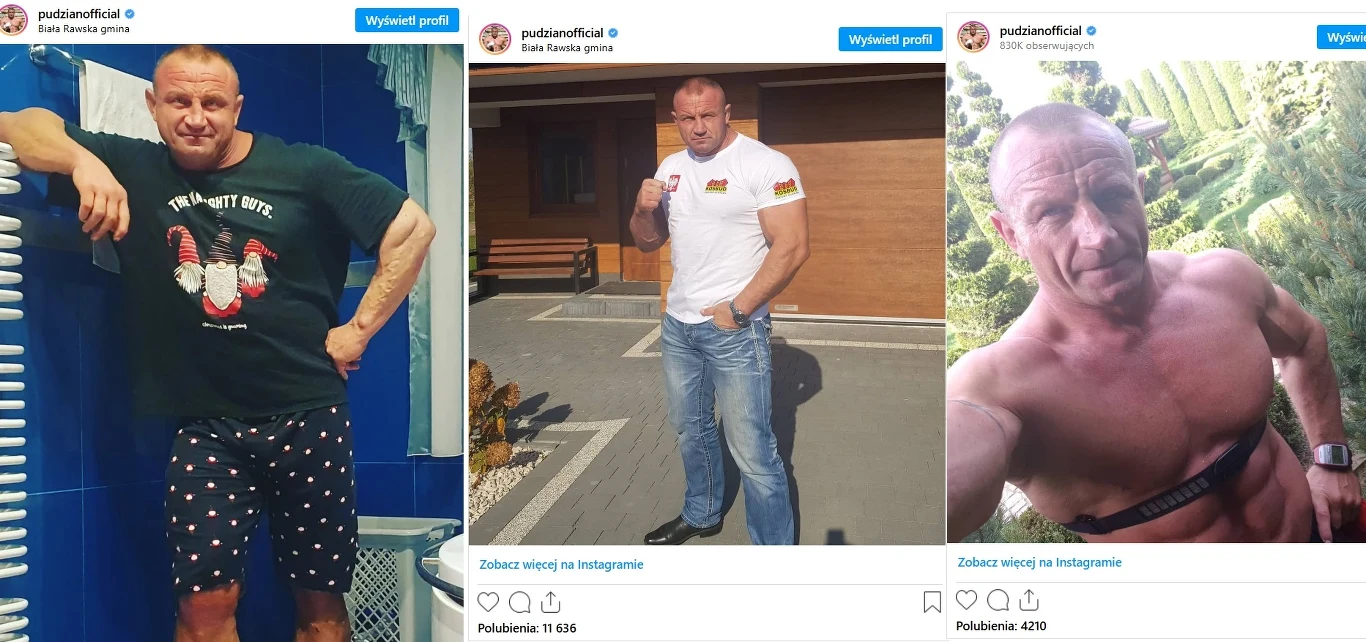Mariusz Pudzianowski w swoim domu /https://www.instagram.com/pudzianofficial/ Mariusz Pudzianowski w swoim domu /https://www.instagram.com/pudzianofficial/