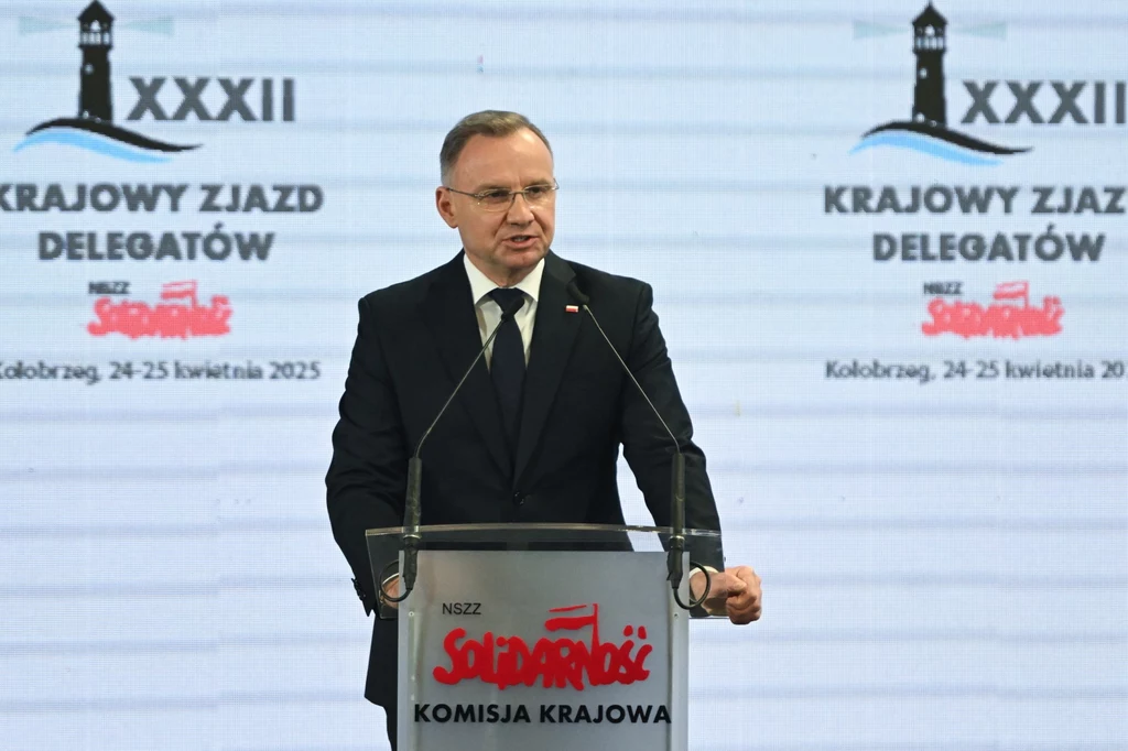 Prezydent Andrzej Duda na zjeździe krajowym delegatów NSZZ "Solidarność" Prezydent Andrzej Duda na zjeździe krajowym delegatów NSZZ "Solidarność"