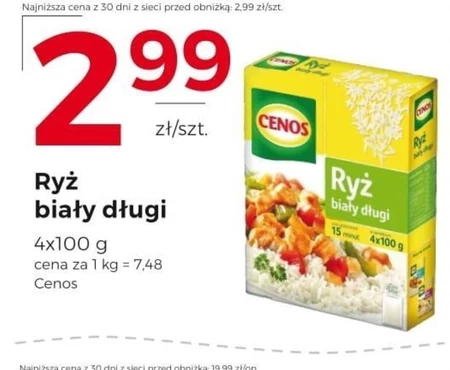 Cenos Ryż biały długi 400 g (4 torebki)