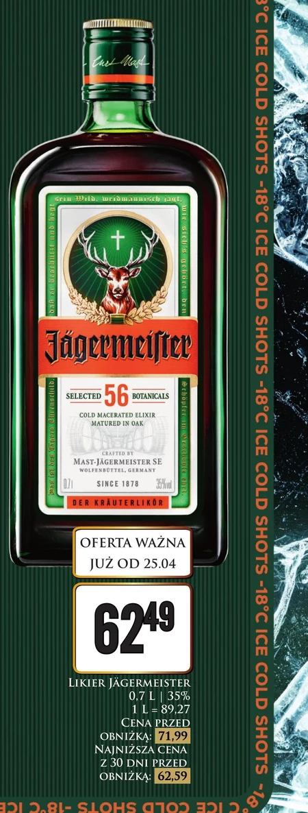 Jägermeister Likier ziołowy 700 ml