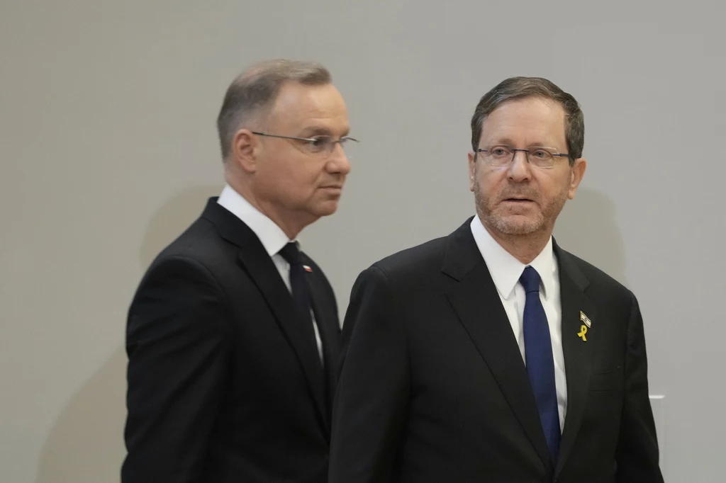 Isaac Herzog i Andrzej Duda na konferencji w Oświęcimiu Isaac Herzog i Andrzej Duda na konferencji w Oświęcimiu