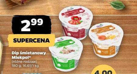 Mlekpol Dip śmietanowy z czosnkiem i ziołami typu Crème Fraiche 180 g