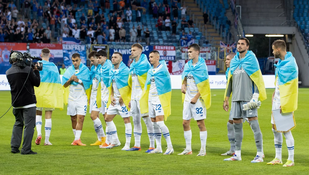 Piłkarze Dynama Kijów na Arenie Lublin przed meczem z Rangers FC Piłkarze Dynama Kijów na Arenie Lublin przed meczem z Rangers FC
