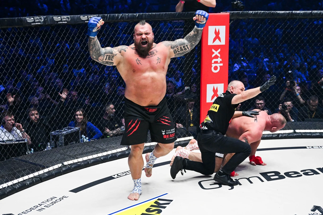 XTB KSW 105: Eddie Hall nokautuje Mariusza Pudzianowskiego