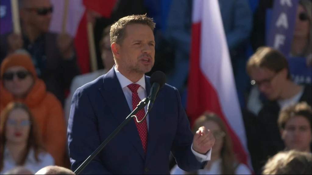 Rafał Trzaskowski przemawiał na wiecu w Poznaniu Rafał Trzaskowski przemawiał na wiecu w Poznaniu