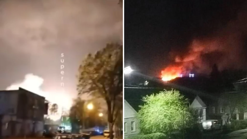 Nocny atak na rosyjską fabrykę Nocny atak na rosyjską fabrykę