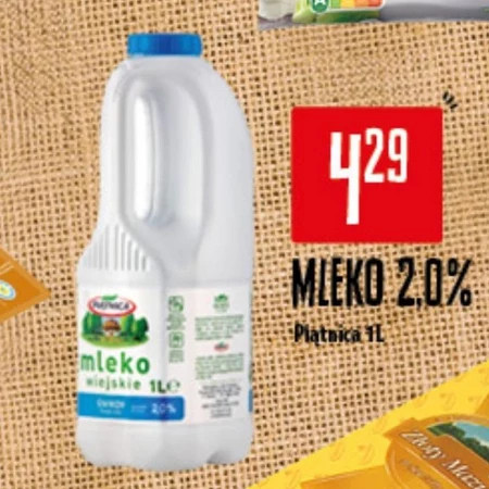 Piątnica Mleko wiejskie świeże 2,0% 1 l