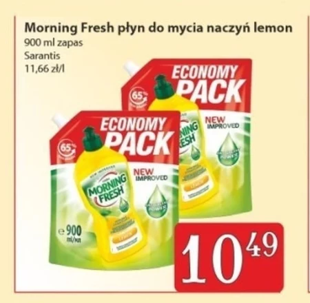 Morning Fresh Lemon Skoncentrowany płyn do mycia naczyń opakowanie uzupełniające 900 ml