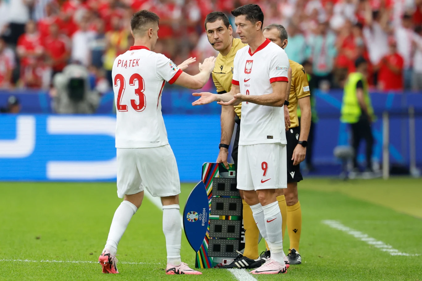 Krzysztof Piątek i Robert Lewandowski w reprezentacji Polski
