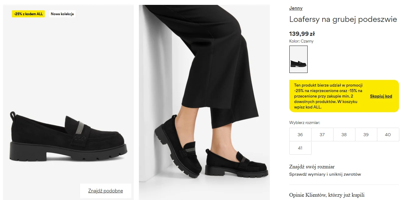Loafersy na grubej podeszwie Jenny Loafersy na grubej podeszwie Jenny