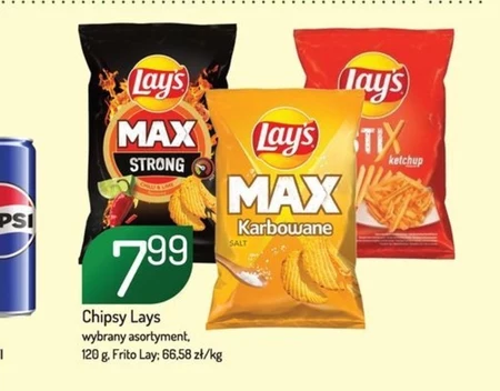 Lay's Max Strong Chipsy ziemniaczane karbowane o smaku ostrego chilli i limonki 120 g